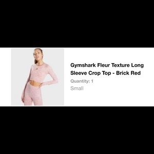 GYM SHARK FLEUR TEXTURED SMALL TOP NEVER WORN